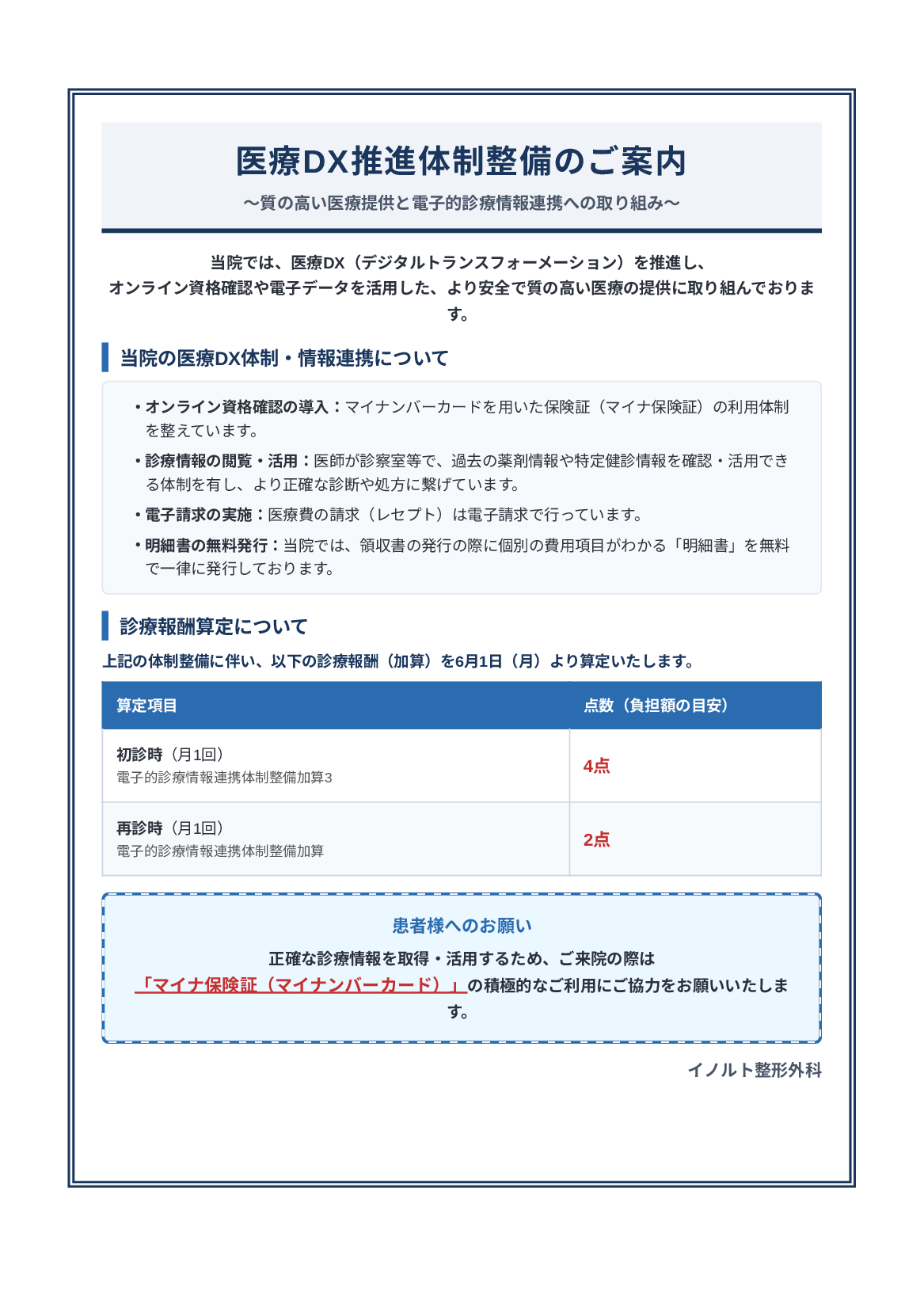 医療DX推進体制整備のご案内